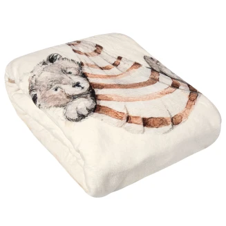 Κουβέρτα Fleece Κούνιας 110x150 Greenwich Polo Club Baby 8850 Cream-Taupe-Teracotta