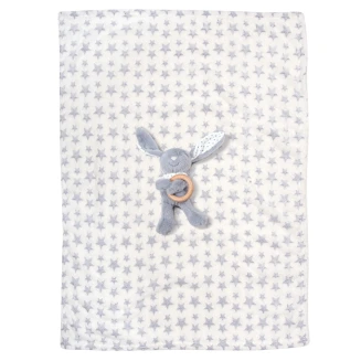 Κουβέρτα Fleece Αγκαλιάς 75x100 Greenwich Polo Club Baby 8844 Blue-White