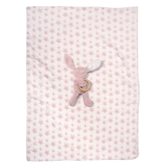 Κουβέρτα Fleece Αγκαλιάς 75x100 Greenwich Polo Club Baby 8845 Pink-White