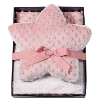 Κουβέρτα Fleece Αγκαλιάς 75x100 Greenwich Polo Club Baby 8847 Pink-White