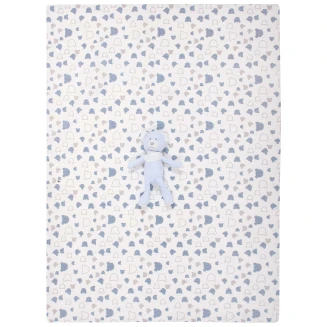 Κουβέρτα Πικέ Αγκαλιάς 75x100 Greenwich Polo Club Βaby Essential 8854 Blue-White