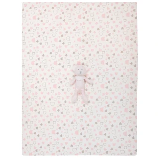 Κουβέρτα Πικέ Αγκαλιάς 75x100 Greenwich Polo Club Βaby Essential 8855 Pink-White
