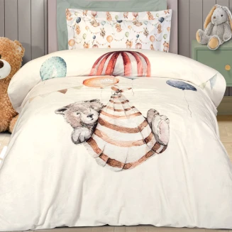 Κουβέρτα Fleece Μονή 160x220 Greenwich Polo Club Junior 8850 Cream-Taupe-Teracotta