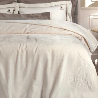 Κουβέρτα Velour Υπέρδιπλη 220x240 Greenwich Polo Club 3441 Λευκό