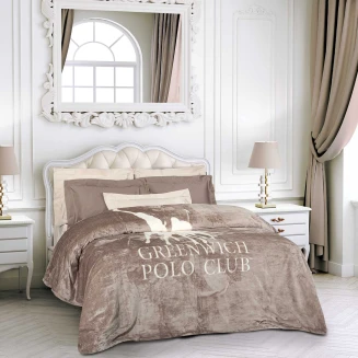Κουβέρτα Fleece Μονή 160x220 Greenwich Polo Club 3490 Taupe