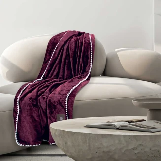 Κουβέρτα Καναπέ Fleece 130x170 Greenwich Polo Club Essential 4440 Bordeaux