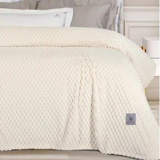 Κουβέρτα Fleece Υπέρδιπλη 220x240 Greenwich Polo Club 3473 Κρεμ