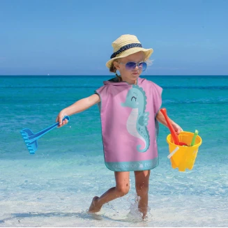 Πόντσο Θαλάσσης 50x115 Greenwich Polo Club Junior 4176 Mint-Pink