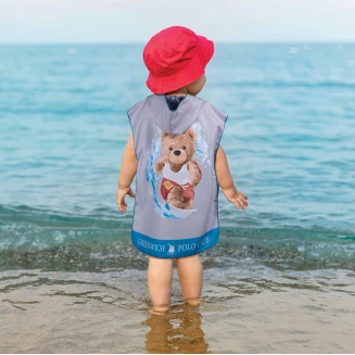 Πόντσο Θαλάσσης 50x115 Greenwich Polo Club Junior 4179 Blue-Grey