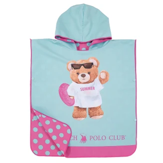 Πόντσο Θαλάσσης 50x115 Greenwich Polo Club Junior 5223 Fuscia-Mint