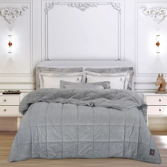 Κουβερτοπάπλωμα Υπέρδιπλο 220x240 Greenwich Polo Club Sherpa 3480 Grey