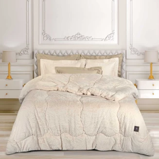 Κουβερτοπάπλωμα King 240x250 Greenwich Polo Club Rabbit Faux Fur Essential 3952 Ivory