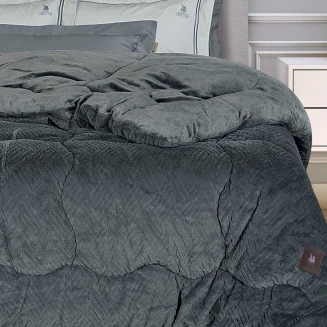 Κουβερτοπάπλωμα King 240x250 Greenwich Polo Club Rabbit Faux Fur Essential 3954 Grey