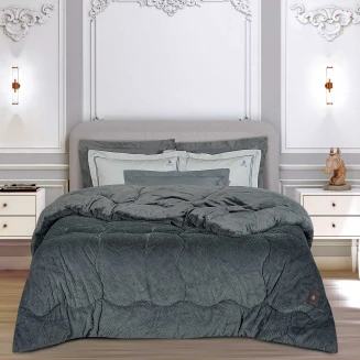 Κουβερτοπάπλωμα King 240x250 Greenwich Polo Club Rabbit Faux Fur Essential 3954 Grey