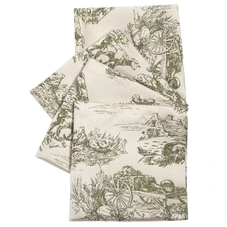 Πετσέτες Σετ Φαγητού 40x40 Greenwich Polo Club Essential 3015 Ecru-Olive