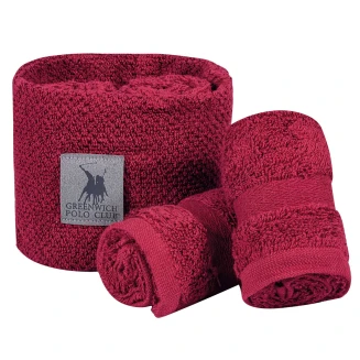 Πετσέτες Σετ 30x30 4 Τεμαχίων Greenwich Polo Club Essential 4109 Bordeaux
