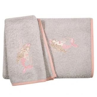 Πετσέτα Σετ 2 Τεμαχίων Greenwich Polo Club Essential 8853 Grey-Pink