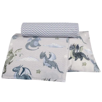 Greenwich Polo Club Σετ Σεντονια Κουνιας Essential 8863 Beige, Blue 130x170