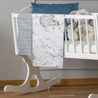 Σεντόνια Σετ Λίκνου 70x120 Greenwich Polo Club Βaby Essential 8852 Grey