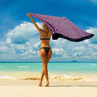 Πετσέτα-Παρεό Essential 110x180 Greenwich Polo Club 4037 Black-Pink