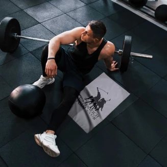 Greenwich Polo Club Πετσετα Γυμναστηριου 45Χ90 4186 Grey/Black