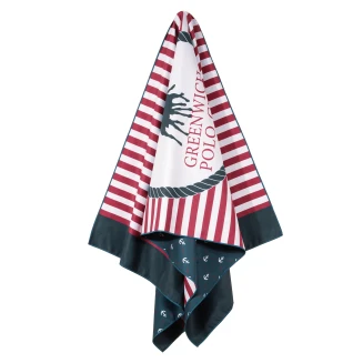 Πετσέτα Θαλάσσης 80x170 Greenwich Polo Club 4027 Blue-Red