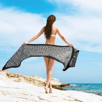 Πετσέτα Θαλάσσης Essential 80x170 Greenwich Polo Club 4036 Black-Taupe