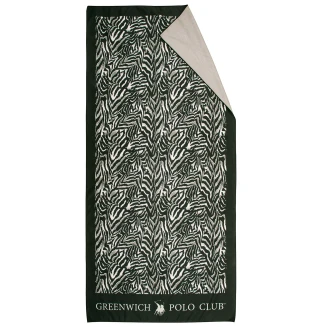 Πετσέτα Θαλάσσης Essential 80x170 Greenwich Polo Club 4038 Black-Taupe