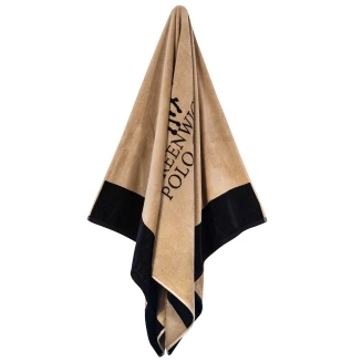 Πετσέτα Θαλάσσης 90x170 Greenwich Polo Club 4046 Black-Taupe