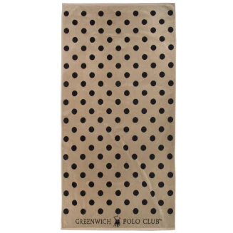 Πετσέτα Θαλάσσης 90x170 Greenwich Polo Club 4071 Black-Taupe