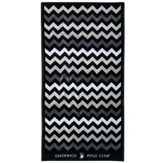 Πετσέτα Θαλάσσης 90x180 Greenwich Polo Club 4007 Black-Grey