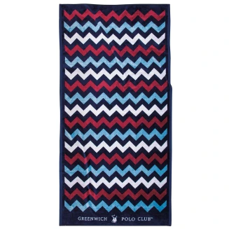 Πετσέτα Θαλάσσης 90x180 Greenwich Polo Club 4008 Blue-Red-White