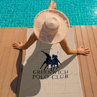 Greenwich Polo Club Πετσετα Θαλασσης 90Χ180 Essential 5226 Blue, Taupe