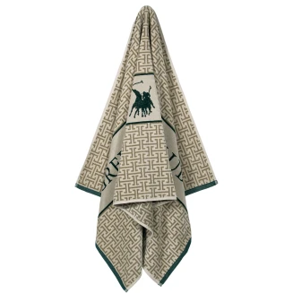 Greenwich Polo Club Πετσετα Θαλασσης 90Χ180 Essential 5229 Green, Taupe