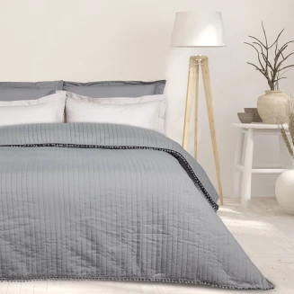 Κουβερλί Υπέρδιπλo 220x240 Das Home Happy 9653 Grey