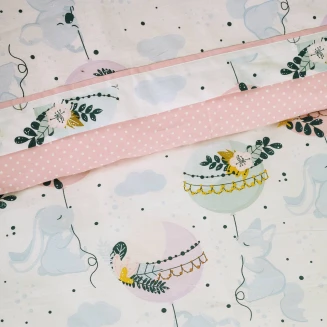 Παπλωματοθήκη Σετ Μονή 160x240 Das Home Kids 4915 Light Blue-Mint-Pink