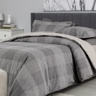 Παπλωματοθήκη Σετ Υπέρδιπλη 220x240 Das Home Casual 5458 Beige-Grey