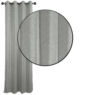 Κουρτίνα Με Κρίκους 140x270 Das Home 2237 Γκρί Ανοιχτό