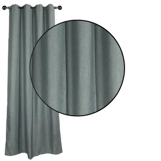 Κουρτίνα Με Κρίκους 140x270 Das Home 2245 Γκρί Σκούρο