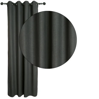 Κουρτίνα Με Κρίκους 140x270 Das Home 2261 Γκρί Σκούρο