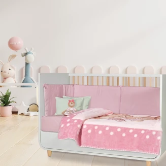 Κουβέρτα Κούνιας Velour 110x140 Das Home Baby Relax 4869 Καφέ-Ρόζ