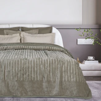 Κουβέρτα Velour Μονή 160x240 Das Home 1350 Σπαγγί