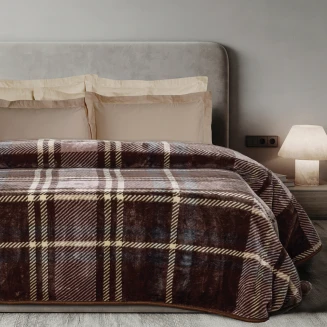 Κουβέρτα Velour Mονή 160x240 Das Home 1384 Brown