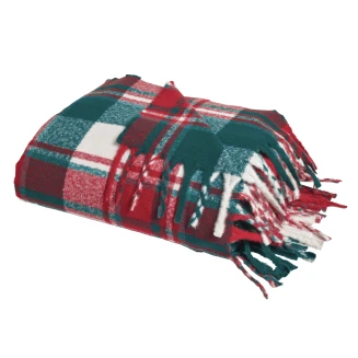 Κουβέρτα Καναπέ 130x170 Das Home Faux Mohair 1378 Green-Red