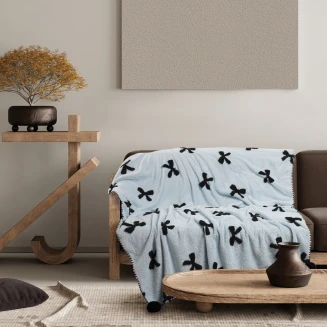 Κουβέρτα Καναπέ 130x170 Das Home Jacquard Fleece 1380 Light Blue