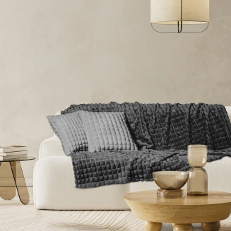 Κουβέρτα Καναπέ Fleece 130x170 Das Home 1390 Dark Grey