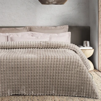 Κουβέρτα Fleece Υπέρδιπλη 220x240 Das Home 1387 Taupe