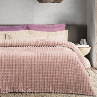 Κουβέρτα Fleece Υπέρδιπλη 220x240 Das Home 1388 Nude