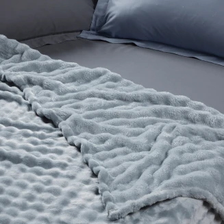 Κουβέρτα Bubble Fleece King Size 240x260 Das Home 1371 Light Blue
