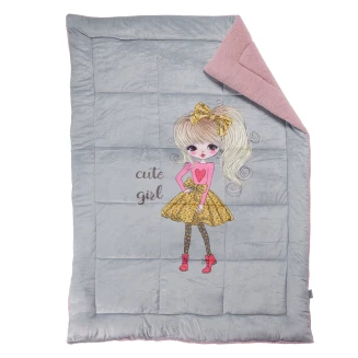 Κουβερτοπάπλωμα Μονό 160x220 Das Kids 4971 Grey-Pink